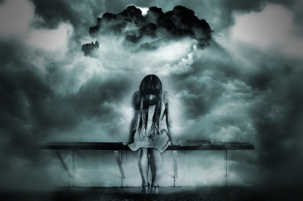 girl worried woman wait sit think concern black and white sad 650933